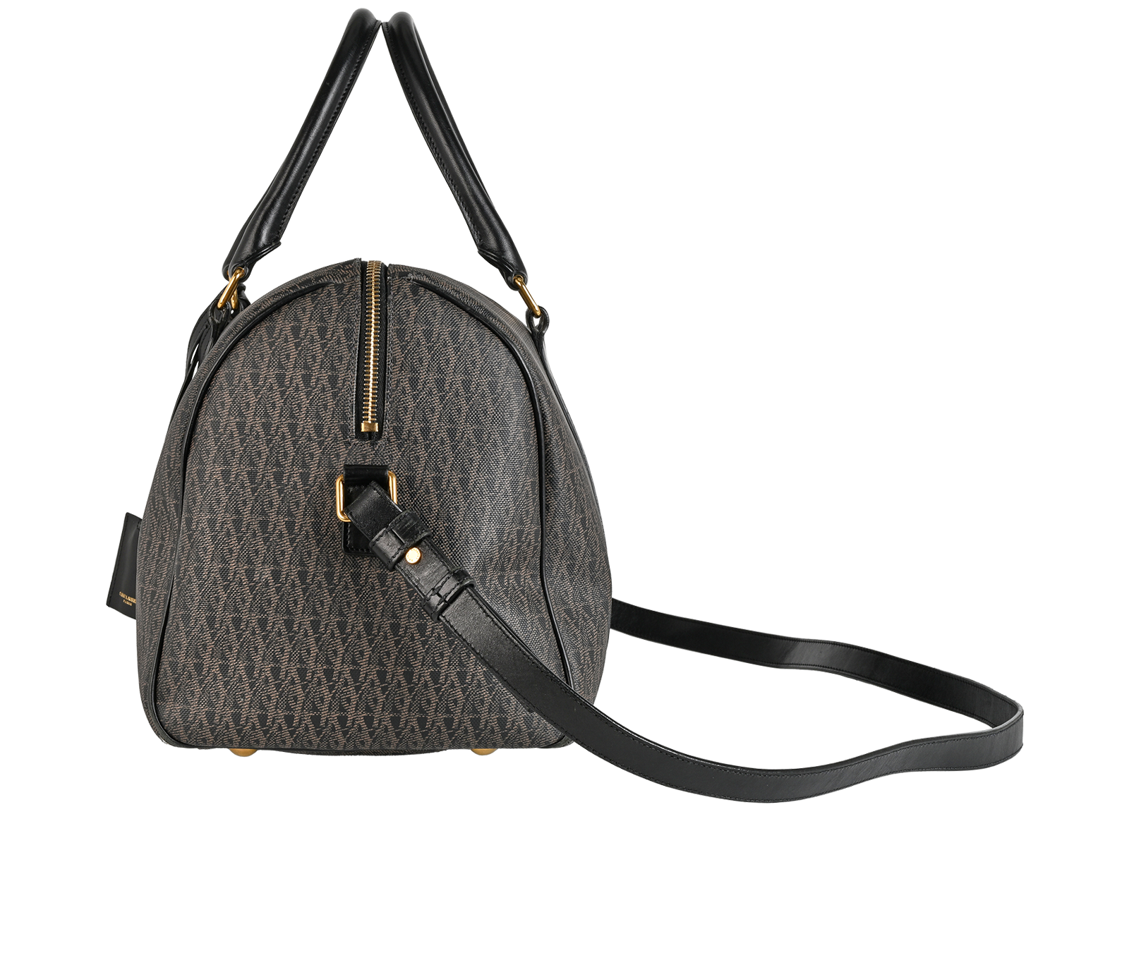 Holdall, &pound;550, Handbags, Black/Brown, Canvas/Leather, Bottom view